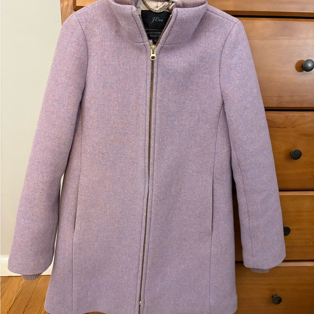 J. Crew Women's Italian Stadium Cloth Coat in rare purple color size 4